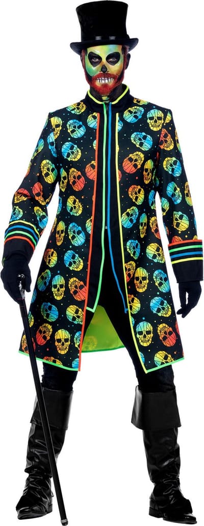 Neon Schedelkoppen Jas - Man