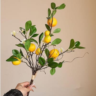 Dailygoods- Kunstmatige Citroenen - 8 Koppen Faux Citroenen - Decoratie Fruit - Nep Fruit - Woondecoratie - Onderhoudsarm en Realistisch - Nepfruit