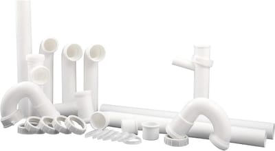 Keukenafvoer Reparatiekit - Afvoer Onderdelen - Afvoer Repareren - Universele Installatie - 24 Inch Lengte - Wit
