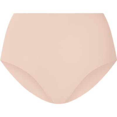 ESMARA Set van 2 dames lasercut onderbroeken met hoge taille - onzichtbaar & seamless (Beige, XS (32/34))