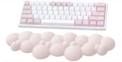 Toetsenbord Polssteun, Cloud Polssteun, Antislip Ergonomische Polssteun, Bureau Hand Polssteun voor Gaming Mechanisch Toetsenbord Handsteun - Vlees Roze
