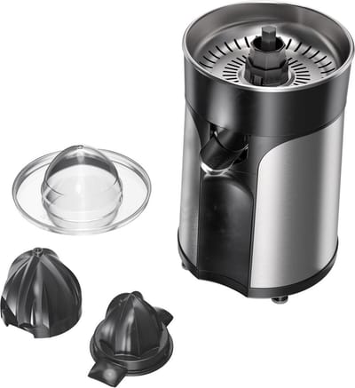 Silvercrest Citruspers - Deze citruspers is zo ontworpen dat je er direct een glas onder kan plaatsen - Vermogen: 85 W - Inhoud: 280 ml - Optimale opbrengst zonder veel kracht te zetten - Makkelijk schoon te maken dankzij afneembare accessoires