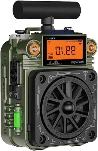 Draagbare Radio - Zakradio BT Speaker - Buitenactiviteiten - Externe Antenne - 10 x 7 x 5 cm - Legergroen