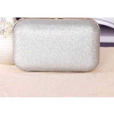 Lente Dames Tas Mini Clip Avondtas Kettingtas Hand Schouder Crossbody Tas zilver