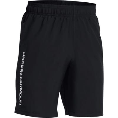 Under Armour UA Tech Woven Wordmark Short-BLK Jongens Sportbroek - Zwart - Wit