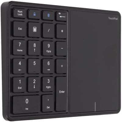 ONF3 - Draadloos Numeriek Toetsenblok - 2 in 1 - Type C Opladen - Zwart - Financieel Toetsenbord - Geschikt voor Laptop, Pc, Desktop
