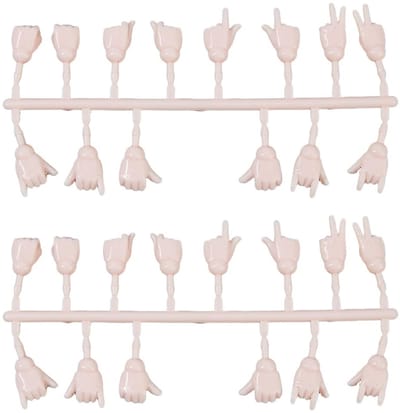 Dailygoods- Poppenhanden 14 Paar - 7 Stijlen - Miniatuur Handen - Vervangende Onderdelen - Handgebaren Set - Ideaal voor Kleine Poppen