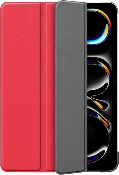 Just in Case tablet Hoes geschikt voor iPad Pro 13 (2025 / 2024) M5 / M4 - TriFold Bookcase - Rood