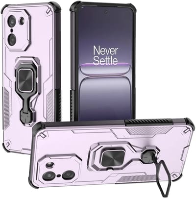 MobyDefend Hoesje - Geschikt voor OnePlus Nord CE 5 - Dubbelgelaagde Pantsercase Met Standaard - Roze