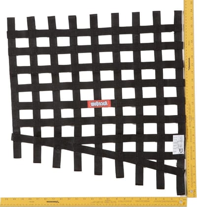 Race Window Net - Veiligheidsnet Auto - Circuit Gebruik - SFI 27.1 Gecertificeerd - 45cm Hoog x 58cm Breed - Zwart