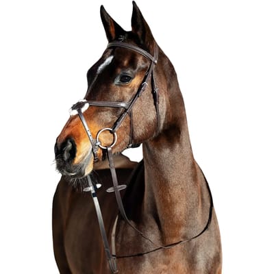 Snaffle hoofdstellen voor gekruiste paarden Horze Prescott