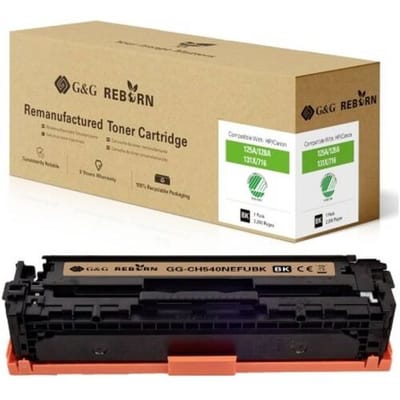 G&G Toner vervangt Canon, HP 125A, 128A, 131X, 716K, 731K Compatibel Zwart 2200 bladzijden Reborn remanufactured 21201