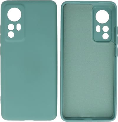 Xiaomi 12 Pro Hoesje - 2.0mm Dikke Fashion Telefoonhoesje Backcover - Siliconen Hoesje - Donker Groen