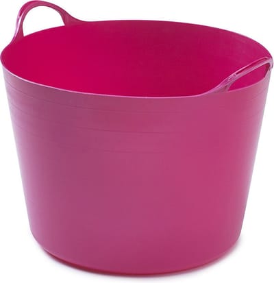 Whitefurze Flexibele emmer - 39 liter - Kunststof - Roze - 43 x 49 x 37 cm
