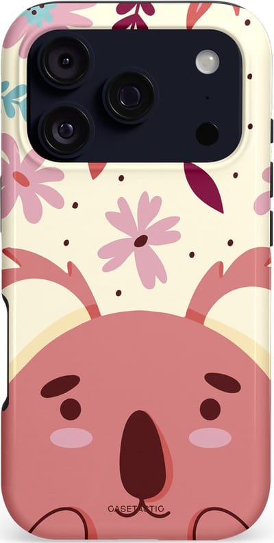 Casetastic hoesje geschikt voor Apple iPhone 17 Pro - MagSafe - Dubbellaagse bescherming - Koala knuffel - Fashion Case - Koraal Crème Lichtroze
