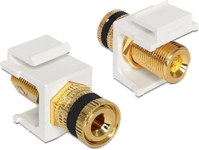 Delock - Keystone Modul Polklemme - Gewindebuchse schwarz