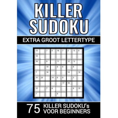 Killer Sudoku - Extra Groot Lettertype - 75 Puzzels Voor Beginners - Puzzelboeken & Meer