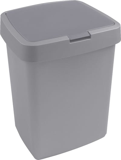 Sunware - Delta prullenbak klep 10L grijs - 25,1 x 21,7 x 32,6 cm