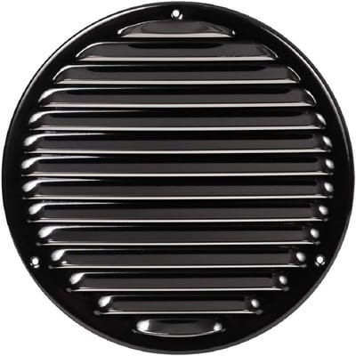 Rond Ventilatierooster 100mm met Insectenbescherming - Zwart ABS Kunststof