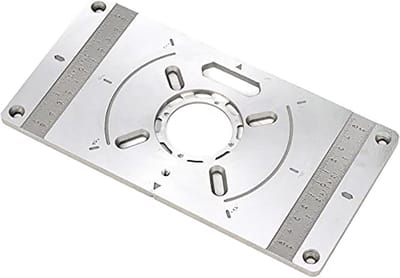 Freesplaten - Montageplaat Router - Houtbewerking Projecten - Centrale Hulzen - 235 x 120 x 8mm - Aluminium