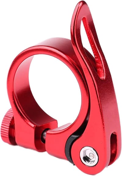 Zadelpenklem - Fietszadelklem - Fietsaanpassing - Snelsluiting Aluminium - 27.2-31.9mm - Rood