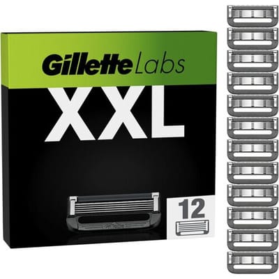 Gillette Labs - Scheermesjes voor Mannen - 12 Navulmesjes - Compatibel Met Gillette Labs Met Exfoliating Bar En Heated Razor