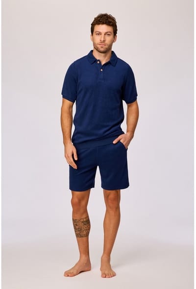 Woody polo heren - donkerblauw - 261-10-RLT-T/873 - maat M