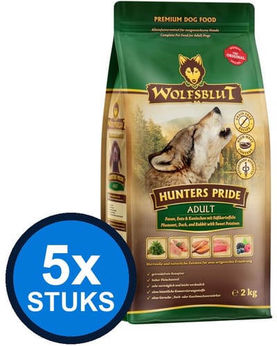 5x Wolfsblut - Adult Hunters Pride - Hondenvoer Droogvoer - 2 kg