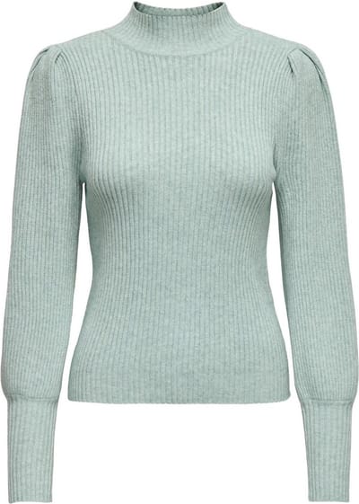 ONLY ONLKATIA L/S HIGHNECK PULLOVER KNT NOOS Dames Trui - Gray Mist Melange