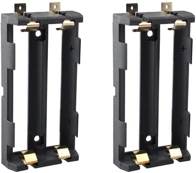 Allecto - SMD Batterijhouder - 2 Stuks 18650 Batterijhouder - Batterij Opslagdoos met Pins - Geschikt voor 18650 Batterijen - Ideaal voor Elektroni...