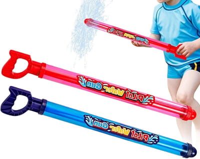 Waterspeelgoed Kinderen - Waterpistolen Set - Buiten Spelen - Kleurrijk Spuit Effect - 60 cm Lengte - Blauw Rood