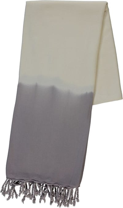 Lalay - Dip Dye Hamamdoek Taupe 170x90cm - taupe - 170 - 90 - dunne bamboe hamamdoek - pareo hamamdoek - sarong - bikini cover up
