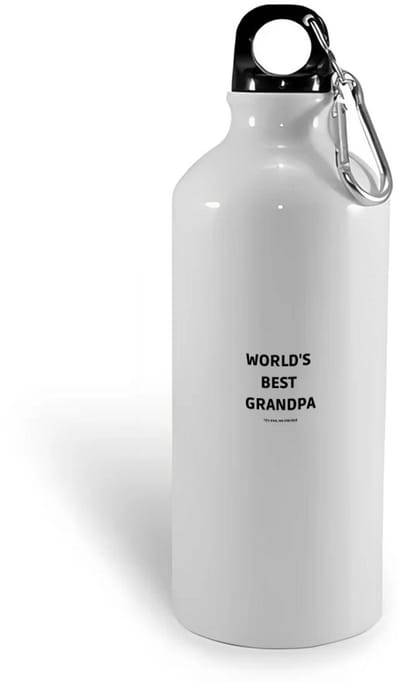 Hacebo® - world's best grandpa It's true we checked waterfles - Opa - werelds beste opa - verjaardag - cadeautje voor opa - opa artikelen - kado - geschenk - water fles - 400ML