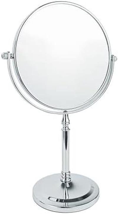 Vergrootspiegel Make-up - Dubbelzijdige Spiegel - Gedetailleerde Verzorging - 360 Graden Rotatie - 10x Vergroting - Chroom