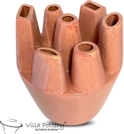 Vaas - Villa Pottery - Decoratie - Woondecoratie - Keramiek - Flowerpower 3_1 Pink Reactive
