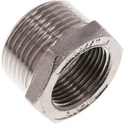R 1'' x Rp 3/4'' M/F RVS Verloopring 16 Bar
