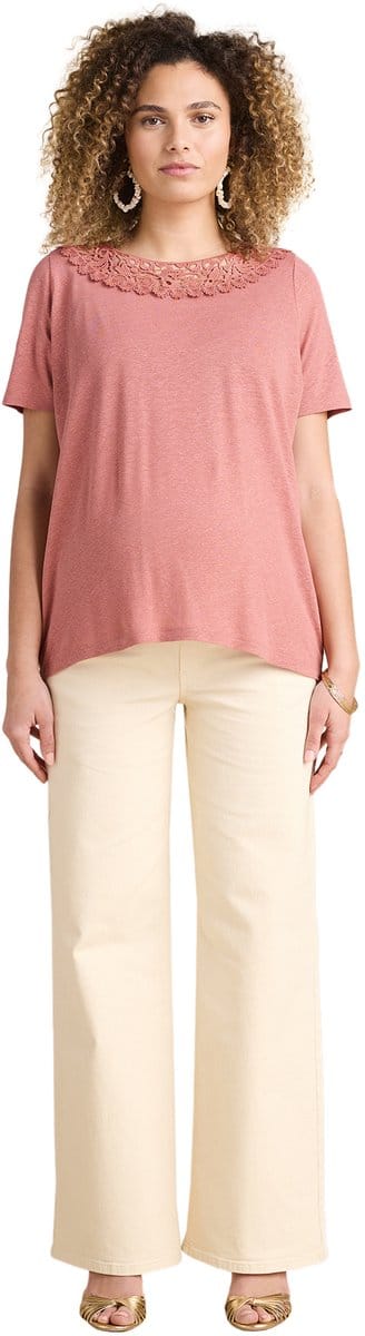 Envie de fraise Zwangerschapsshirt voor/achter met macramй hals ENVIE DE FRAISE