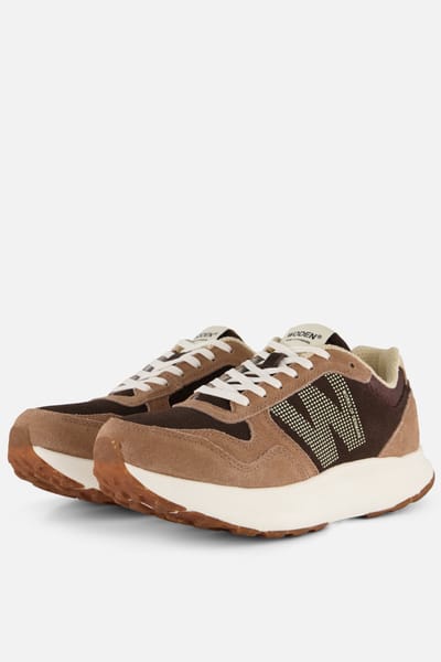 Woden Woden Mathilde Runner Sneaker bruin Leer