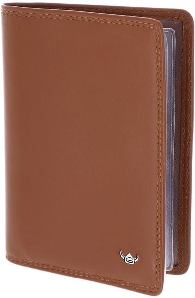 Golden Head Leren identiteitskaarthoesje Polo RFID Protect Ausweishülle 4408 Cognac bruine