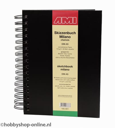 Schetsboek A5 Milano 110g ringband