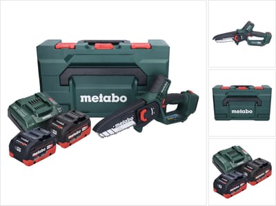 Metabo MS 18 LTX 15 accu-houtzaag 18 V 15 cm 5 m/s + 2x accu 5,5 Ah + oplader + metaBOX