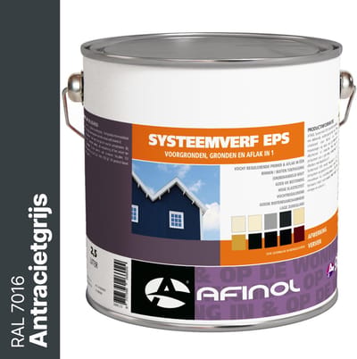 Afinol Systeemverf-Schakelverf Antracietgrijs (RAL 7016) 2,5 liter