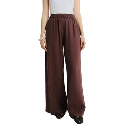 Dames Wide Leg Linnen en Viscose Broek Greenpoint Regular April