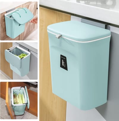 Compostemmer Keuken - Vuilnisbak GFT - Afval Scheiden - Geurloos Fruitvliegjesvrij - 63 Liter - Blauw