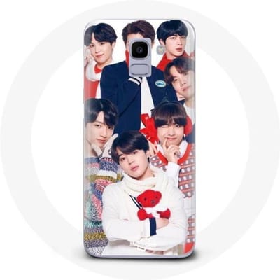 Coque pour Samsung Galaxy A6 2018 BTS Affiche Memebers Cadeau de Noël 2023