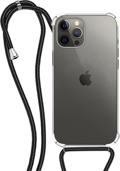 Hoesje - Geschikt voor Apple iPhone 11 Pro - Met Koord - Shock Proof - Siliconen Case - Back Cover - Telefoonkoord - Telefoon Hoes Shockproof - Telefoonketting - Transparant
