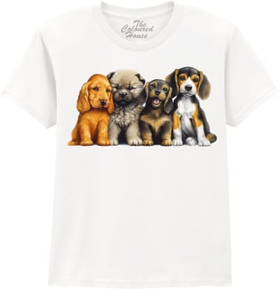 KIDS Puppies Young Dogs The Coloured House KIDS T-shirt XL