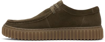 CLARKS Torhill Lo Heren Veterschoenen - Olive Suede