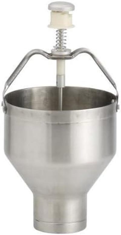 Beslag Dispenser - Beslag Fles - Pannenkoeken Bakken - Verbeterde Plunjer - 8 Cup Capaciteit - Zilver