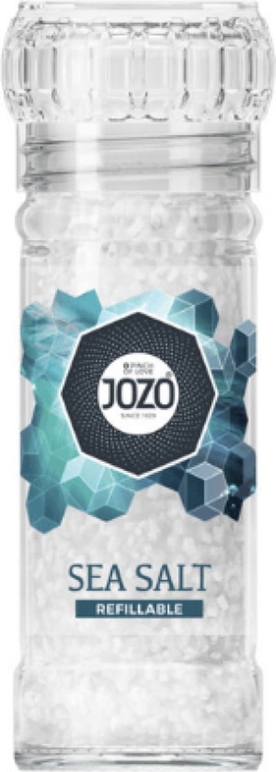 Jozo grof zeezout molen navulbaar - 6x 100gr